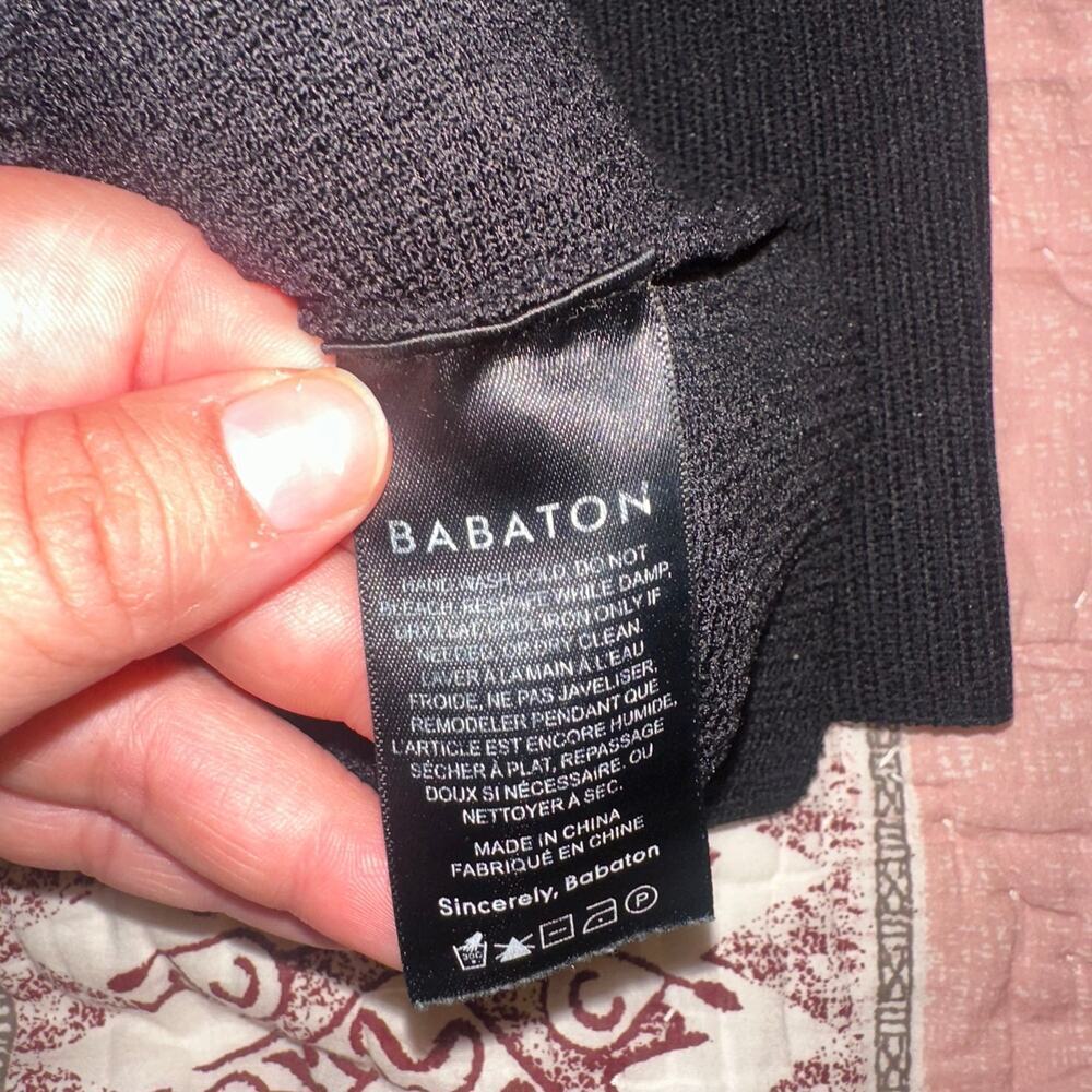 Aritzia babaton sculpted knit sweat heart top sz l - Picture 3 of 4